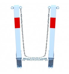 White & Red Removable Security Post Chain Kit