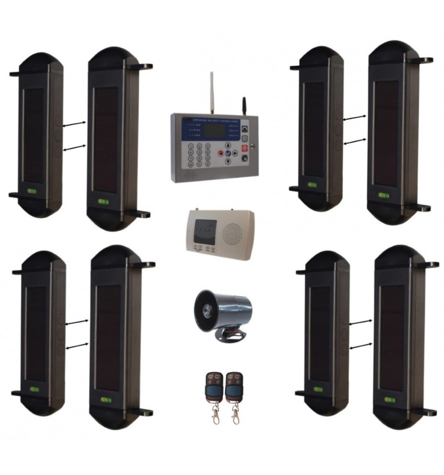 Comprehensive Wireless Perimeter AlarmKP GSM DiallerWired Siren