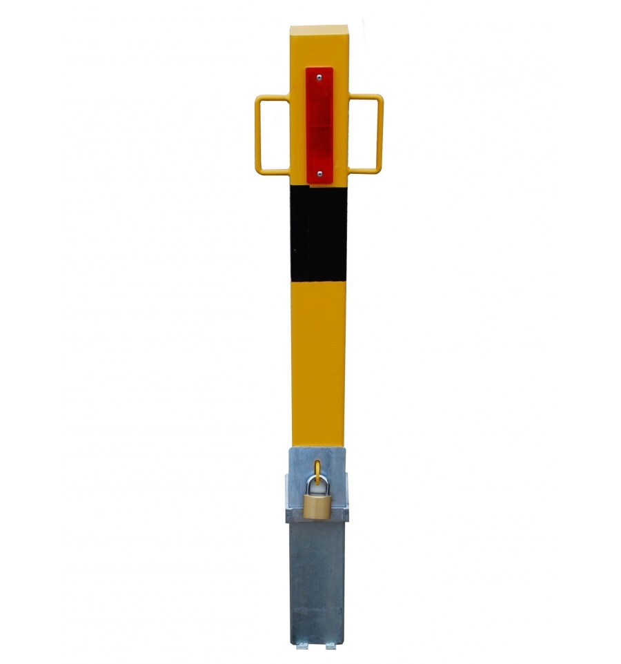Heavy Duty 140Y Yellow Removable Security Post with Lift Out Handles