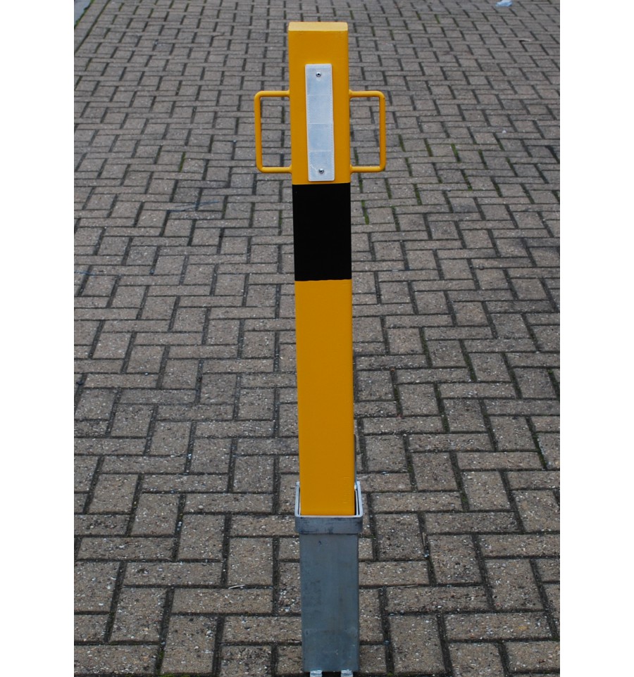 Heavy Duty 140Y Yellow Removable Security Post with Lift Out Handles