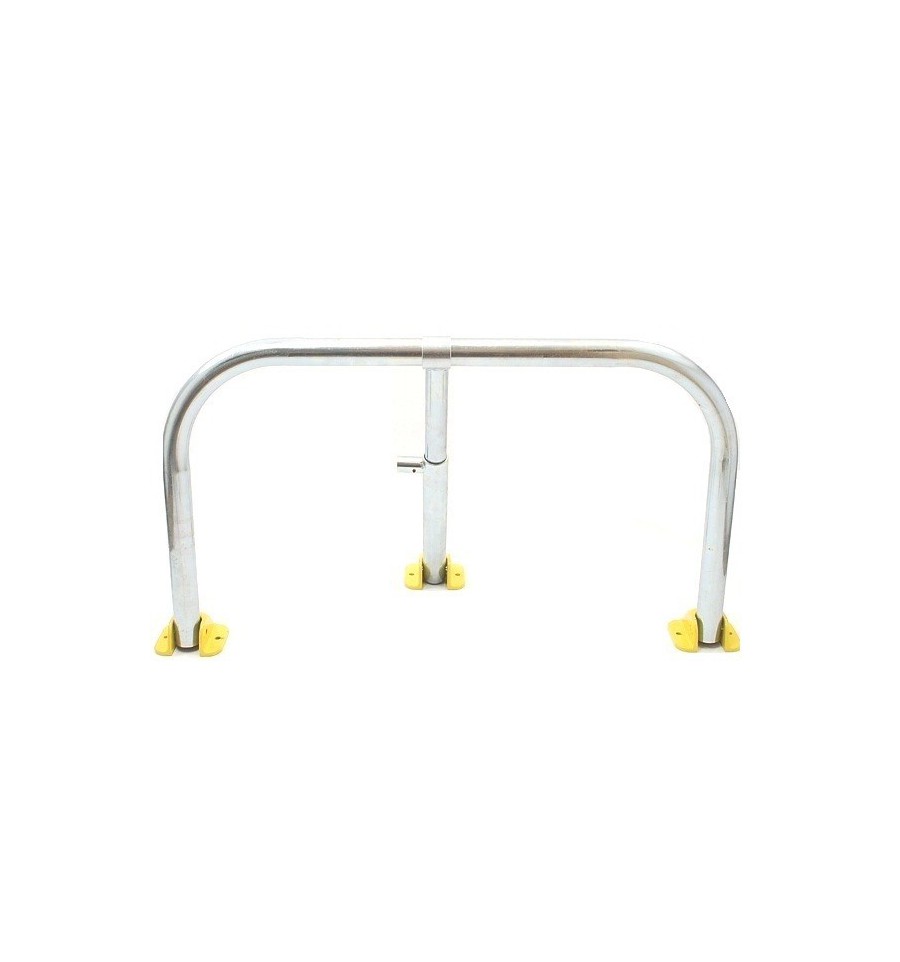 Folding Galvanised Hoop Barrier & Post with Integral Lock