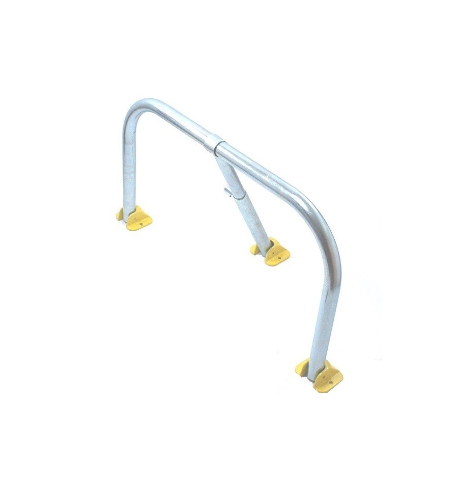 Folding Galvanised Hoop Barrier & Post with Integral Lock