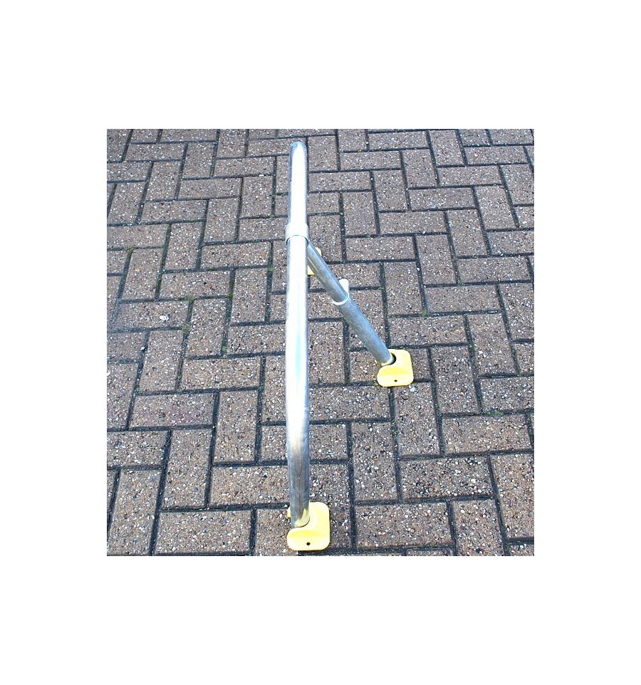 Folding Galvanised Hoop Barrier & Post with Integral Lock