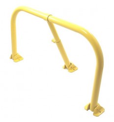 Yellow Fold Down Hoop Barrier & Integral Lock