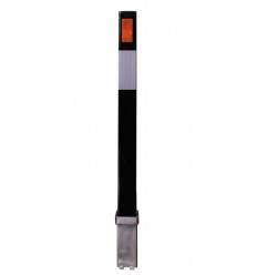 Black 100P Removable Security Post with Reflective Stickers.