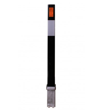 Black 100P Removable Security Post with Reflective Stickers.