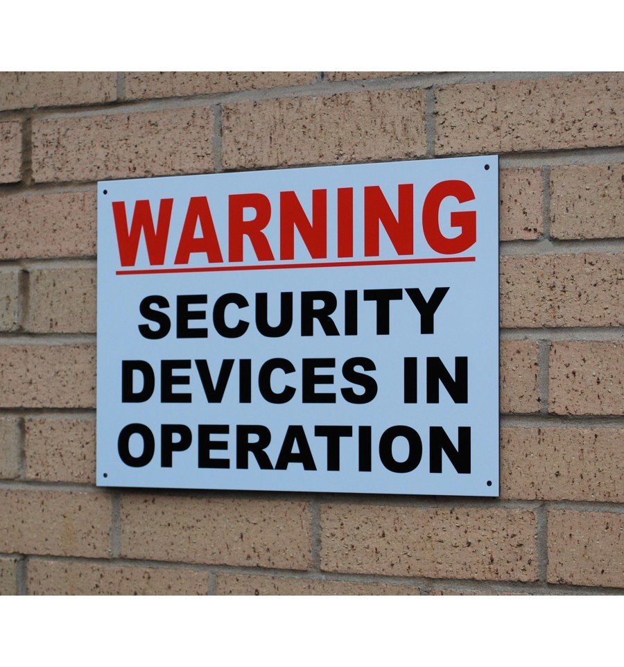 Large Heavy Duty Outdoor Security Warning Sign