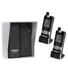 Wireless Gate & Door Intercom & 2 x Handsets (UltraCom2) Black with Silver Hood