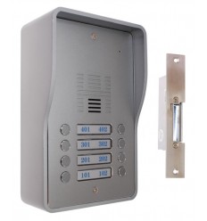 8 x Apartment 3G GSM Audio Intercom with Electric Door Latch (fail safe model).