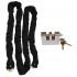 2 metre Long Steel Chain (10 mm links) with Double Slotted Shackle Lock