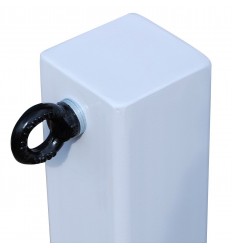 H/D White 100P Removable Security Post with 1 x L/H Black Chain Eyelet (001-4030 K/D & 001-4020 K/A)