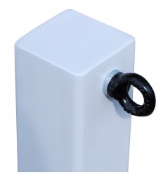 H/D White 100P Removable Security Post with 1 x R/H Black Chain Eyelet (001-4050 K/D & 001-4040 K/A)