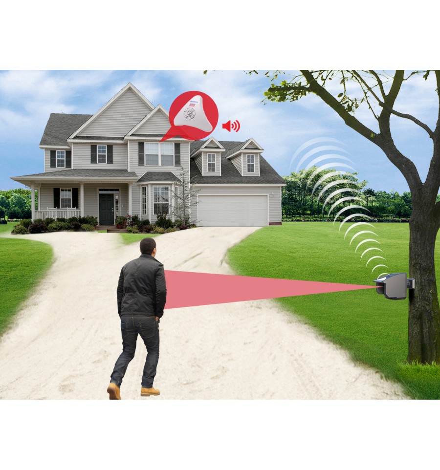 2 x Receiver DA600T Wireless Garden & Driveway Alarm