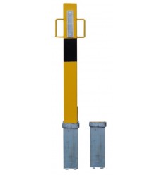 H//D Removable Security Bollard with Top Mounted Chain Eyelets 001-1940 K//D, 001-1930 K//A Keyed to Differ Please