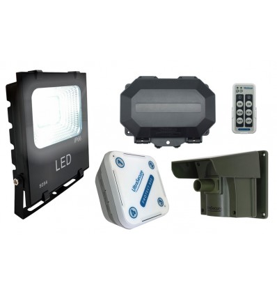 Floodlight Wireless Driveway PIR Alarm with Outdoor & Indoor Receivers 