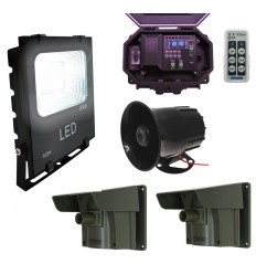 Unique Security Floodlight & Siren Long Range Driveway PIR Alarm with Outdoor Receiver