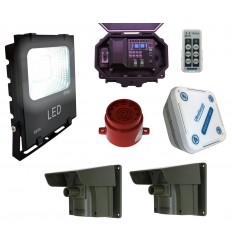 Floodlight & Adjustable Siren Driveway Alarm 