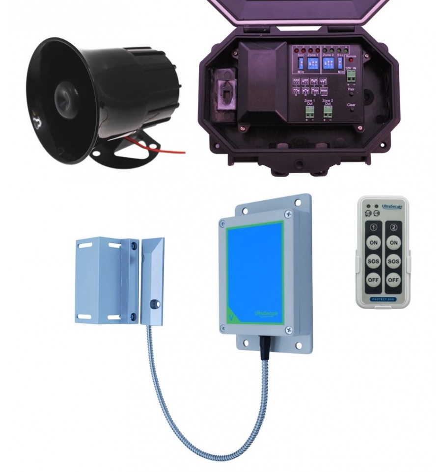 Long range Wireless Gate Bell Alarm with Loud 118 dB Siren