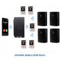 'The UltraDIAL' Battery Covert GSM Alarm with 4 x Outdoor PIR's