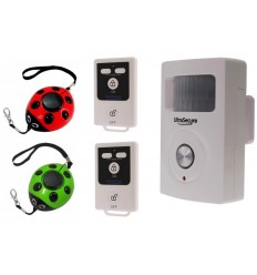 Home Security Kit C - Shed Garage Alarm - 2 x Personal Alarms