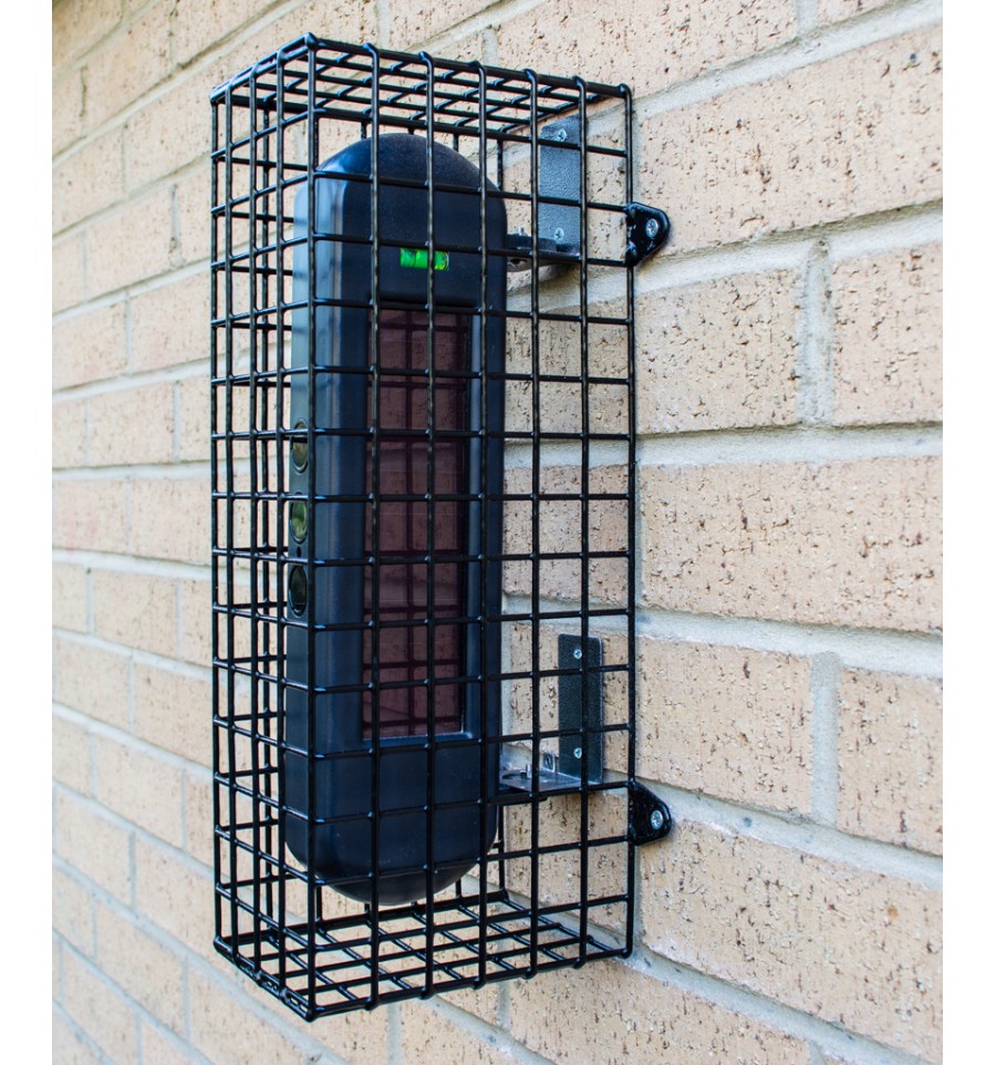 Solar Panel Protection Cage 1B Solar Powered Wireless Beams with Protective Wire Cage