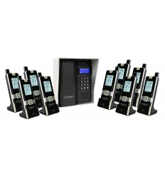 UltraCOM3 - Nine Apartment Wireless Intercom - Battery or DC - Black Caller Station & Silver Hood