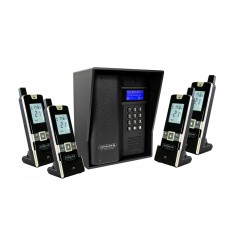 UltraCOM3 - Four Apartment Wireless Intercom - Battery or DC - Black Caller Station & Black Hood