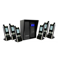 UltraCOM3 - Six Apartment Wireless Intercom - Battery or DC - Black Caller Station & Black Hood