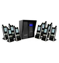 UltraCOM3 - Nine Apartment Wireless Intercom - Battery or DC - Black Caller Station & Black Hood