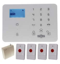 KP9 3G Wireless 600 - 900 ft Staff Panic Alarm Kit B with Signal Booster