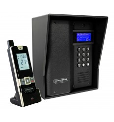 UltraCOM3 Wireless Intercom with Keypad (Silver caller station & Black hood)