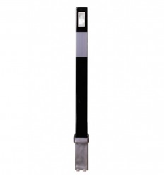 Black 100P Removable Security Post with Reflective Stickers.