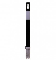 Black 100P Removable Security Post with Reflective Stickers.