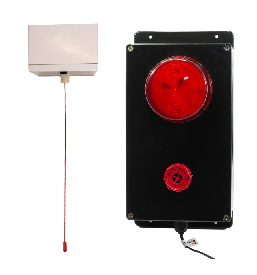 Disabled Pull Cord Wireless KP Alarm with Adjustable Siren & Strobe