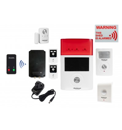 Mains powered UltraDIAL 4G GSM Shed Alarm 