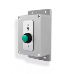 High-Resistance Wireless Button, 2624ft / GREY Enclosure, Universal "Bell" Symbol (PROTECT 800 Range)