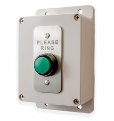 High-Resistance Wireless Button, 2624ft / GREY Enclosure, Embossed 'Please Ring'  (PROTECT 800 Range)