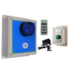 2400 ft Wireless Commercial Doorbell with Siren - Strobe - Please Ring Push Button