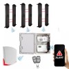 4G Long Range Wireless Perimeter Alarm Kit with 3 sets of 2B Solar Beams & Loud Wireless Siren