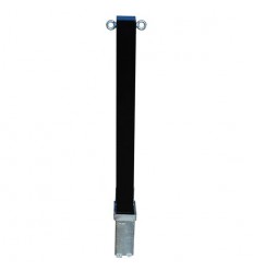 H/D White Removable Security Bollard with R/H Black Chain Eyelet 