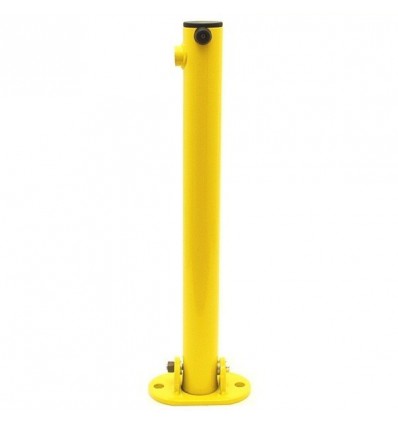 2x Round Heavy Duty Folding Bolt Down Security Parking Post Bollard Driveway 