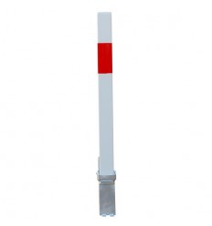 White & Red 100P Removable Parking & Security Post