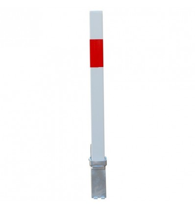 White & Red 100P Removable Parking & Security Post