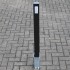 H/D Black 100P Removable Parking & Security Post with Reflective Pads (front view)