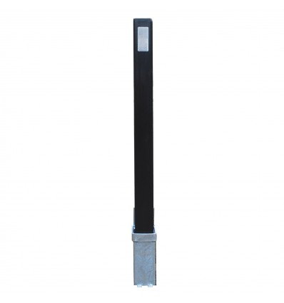 H/D Black 100P Removable Parking & Security Post with Reflective Pads